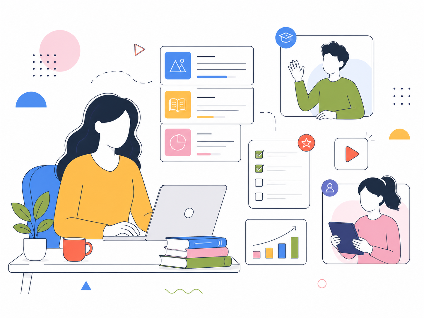 Giáo viên quản lý lớp học trên LMS Samio